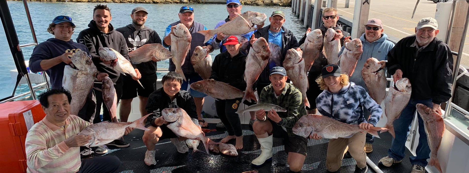 JAZZ IV fishing group with fish on deck
