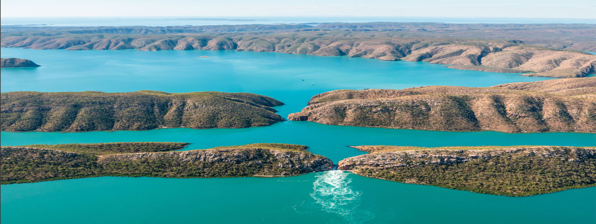 HORIZONTAL FALLS aerial view slider