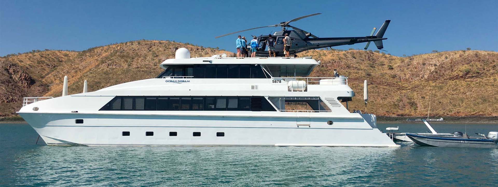 OCEAN DREAM helicopter Kimberley cruises