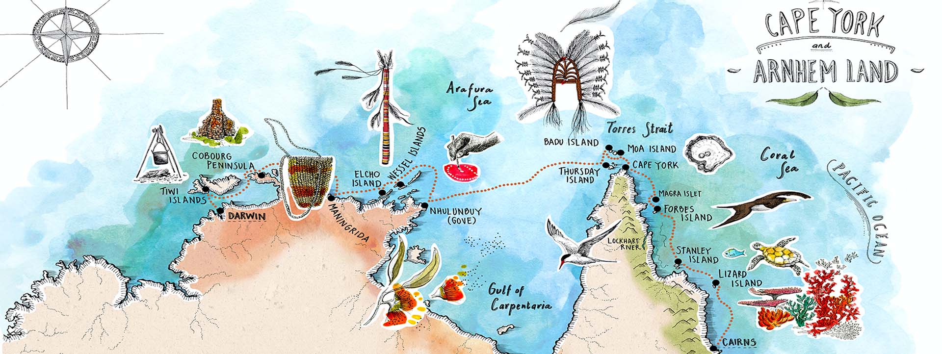 CAPE YORK & ARNHEM LAND cruise map CAPE YORK & ARNHEM LAND cruise map