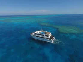 Odyssey Rowley Shoals aerial boat view