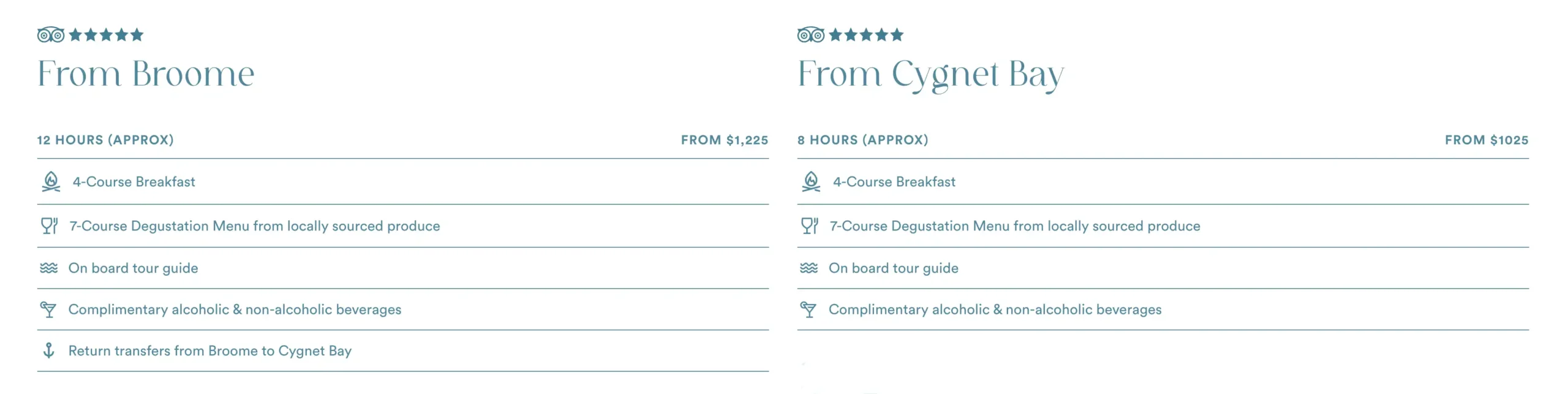 KIMBERLEY DAY CRUISE options