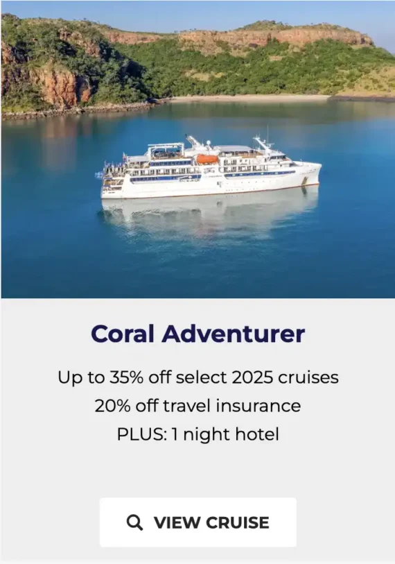Coral Adventurer - Latest Kimberley cruise deal