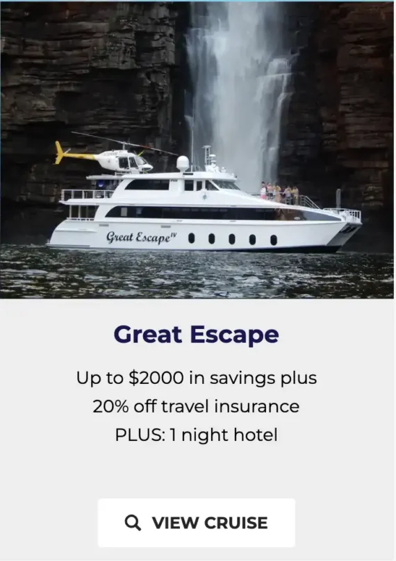 Great Escape - Latest Kimberley cruise deal copy