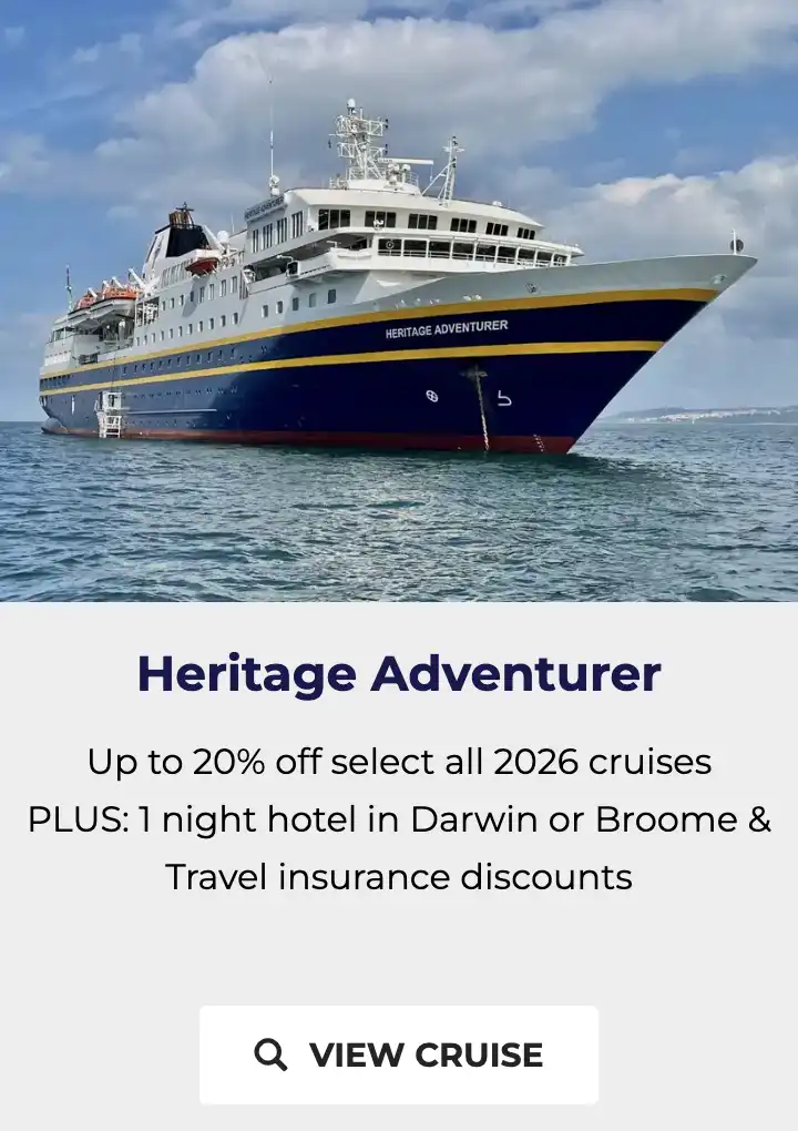Heritage Adventurer - Latest Kimberley cruise deal copy