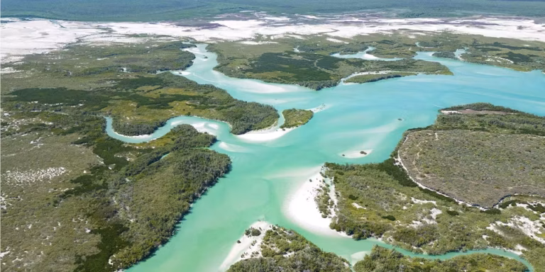 WILLIE CREEK GETAWAY BARRACK SHACK creeks from drone view