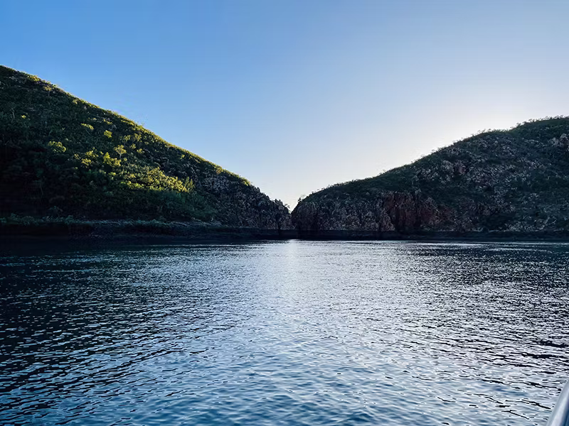 HORIZONTAL FALLS peacful inner lagoon morning view