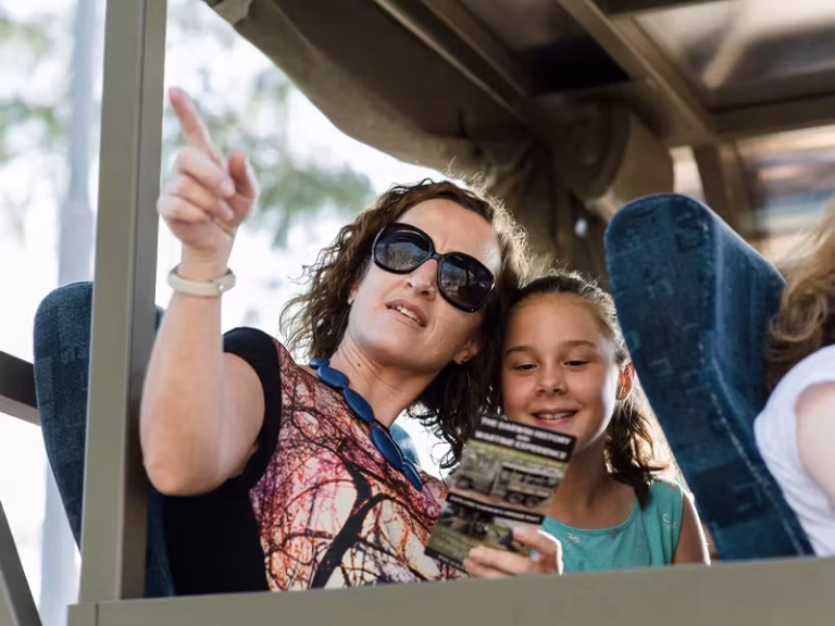 DARWIN WORLD WAR II TOURS image mum and daughter in truck