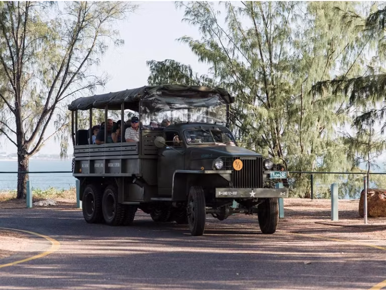 DARWIN WORLD WAR II TOURS truck with passengers