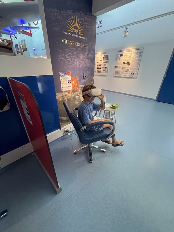 RFDS Tourist Facility VR Headset and boy RFDS Tourist Facility VR Headset and boy